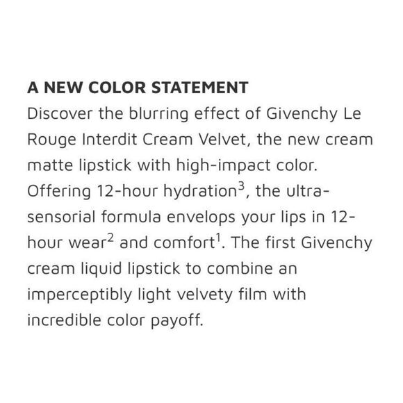 GIVENCHY - NWOT LeRouge Interdit Cream Velvet Lipstick/N15 (Nude Ambre') No Box. - Picture 15 of 16